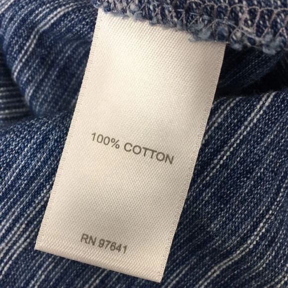 Pure J. Jill Indigo Blue Space Dye Cotton T Shirt Womens XSP Short Sleeve Tee - Picture 6 of 10